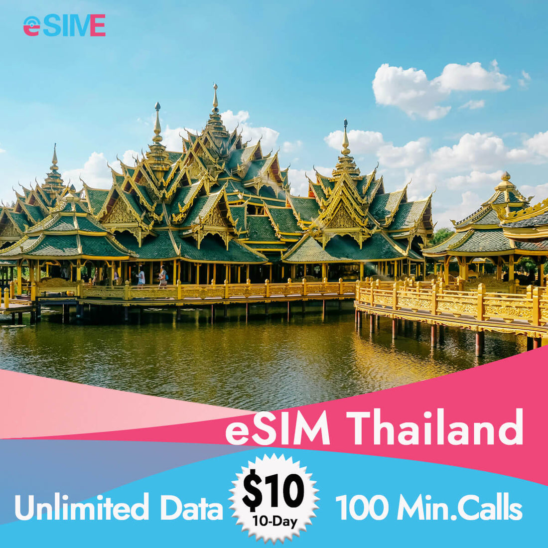 eSIM for Thailand 10-Day with Calls & Unlimited Data