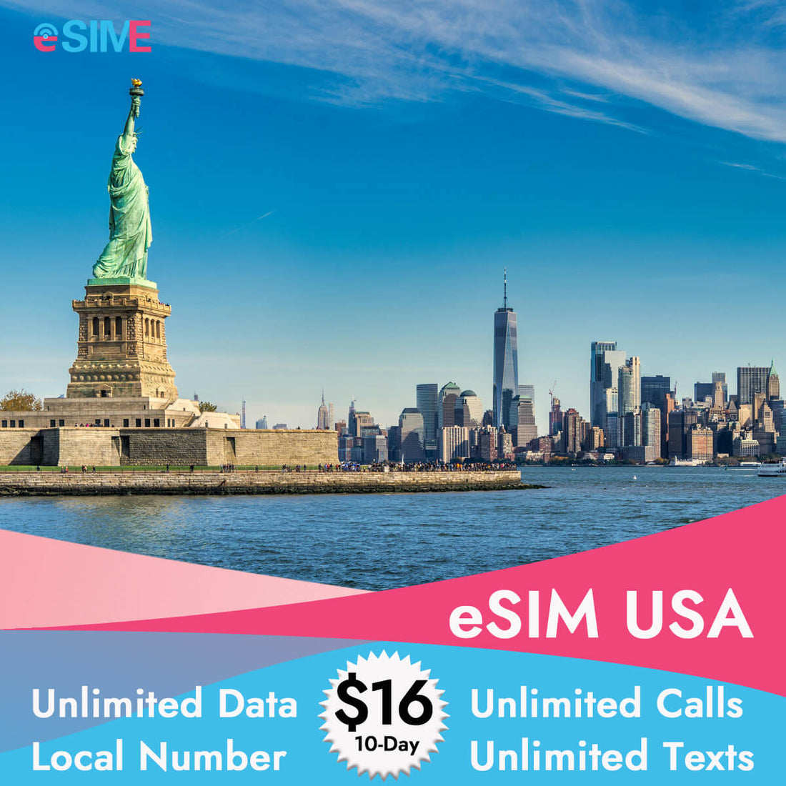 10-Day US eSIM Unlimited Data Calls & Texts