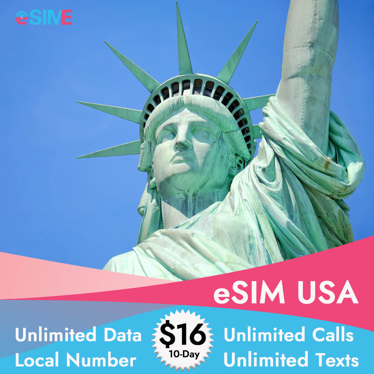 10-Day US eSIM Unlimited Data Calls & Texts