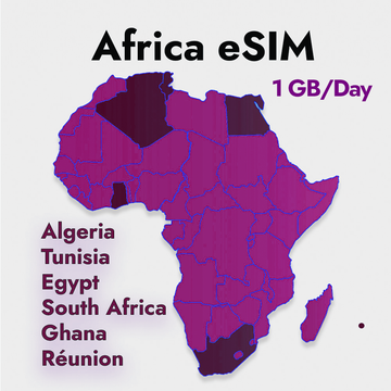 Cheapest Africa eSIM Bundle Egypt to South Africa Daily 1GB