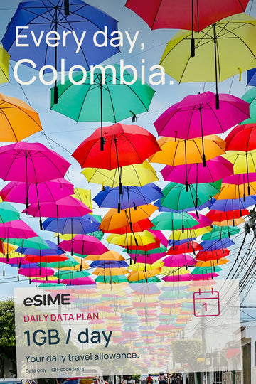 Columbia eSIM | 1GB Daily High-Speed Data for Travelers