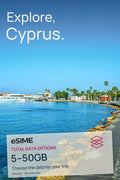 5GB/10GB/20GB/30GB/50GB Data eSIM in Cyprus