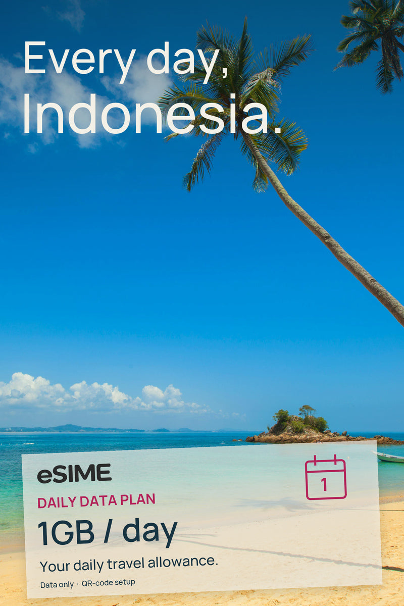 eSIM 1GB Data per Day in Indonesia