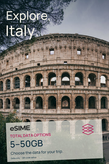 5GB/10GB/20GB/30GB/50GB Data eSIM in Italy