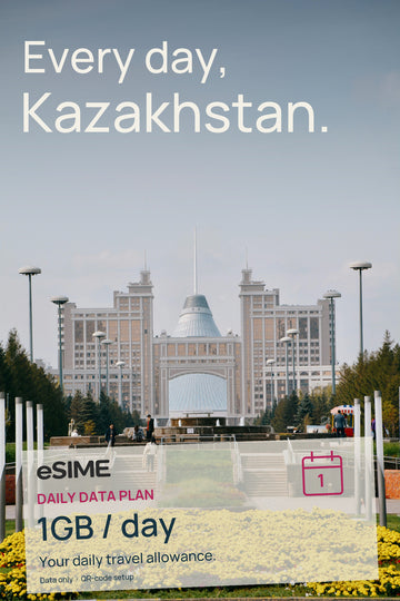 eSIM 1GB Data per Day in Kazakhstan