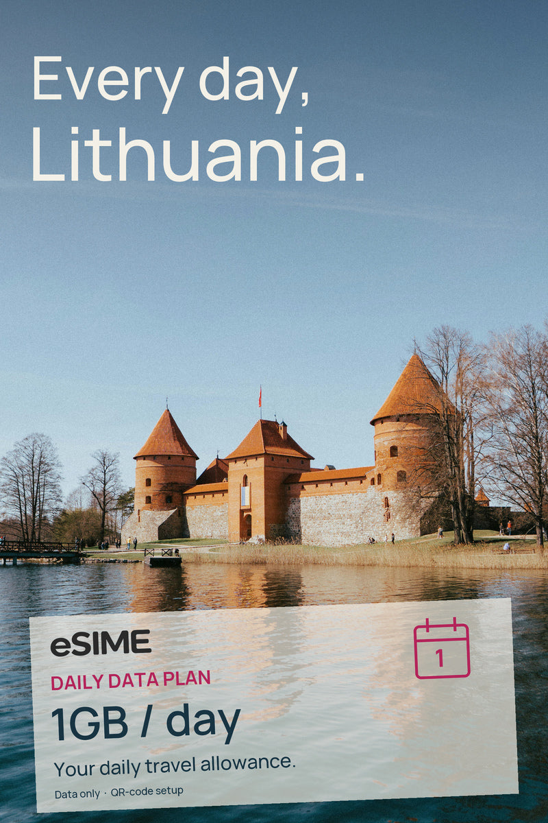 eSIM 1GB Data per Day in Lithuania