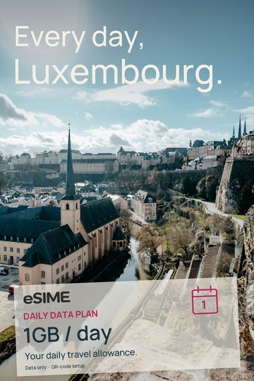 eSIM 1GB Data per Day in Luxemburg