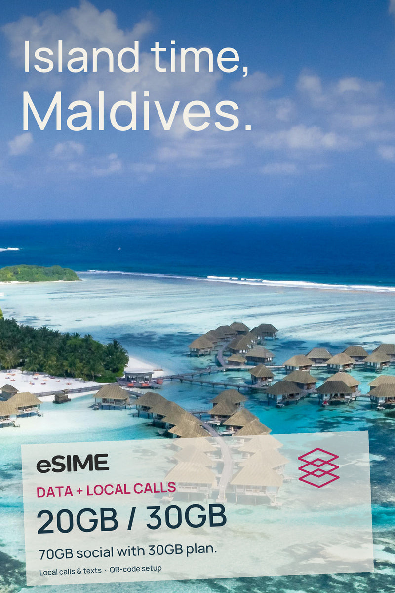 Maldives Prepaid Travel eSIM (Data + Local Calling)
