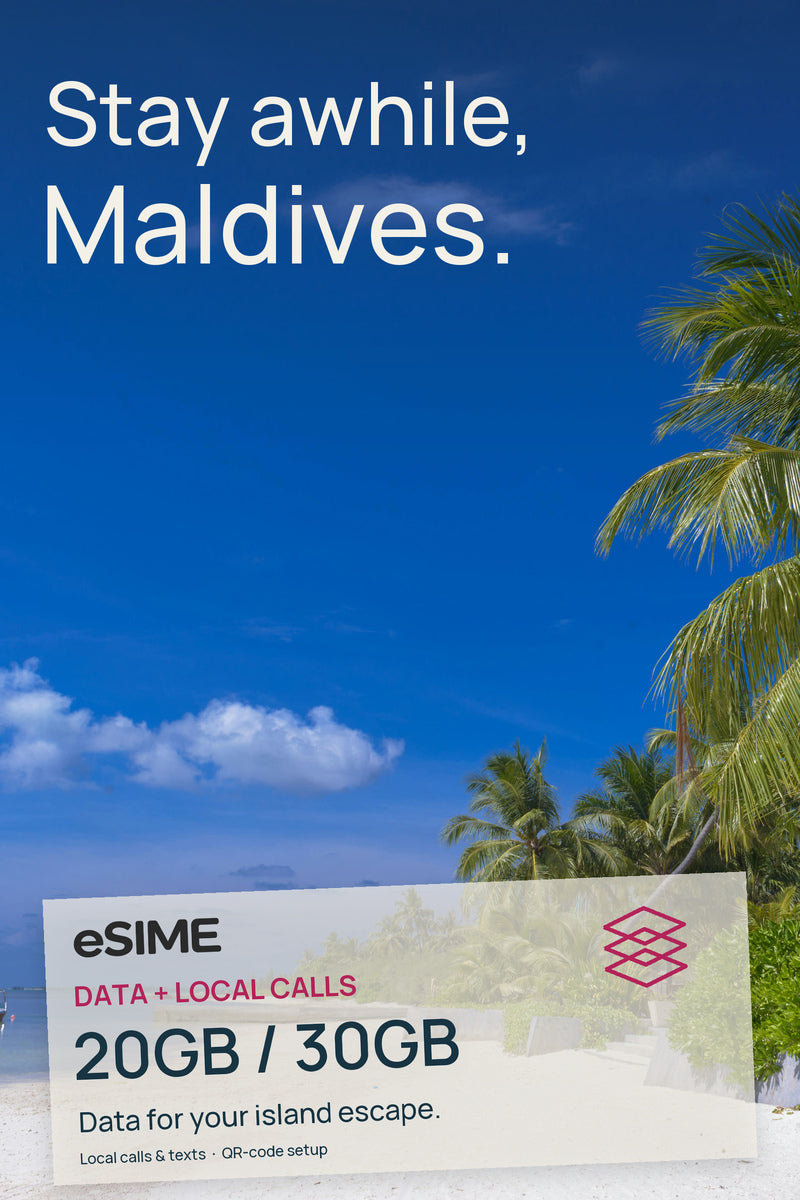 Maldives Prepaid Travel eSIM (Data + Local Calling)