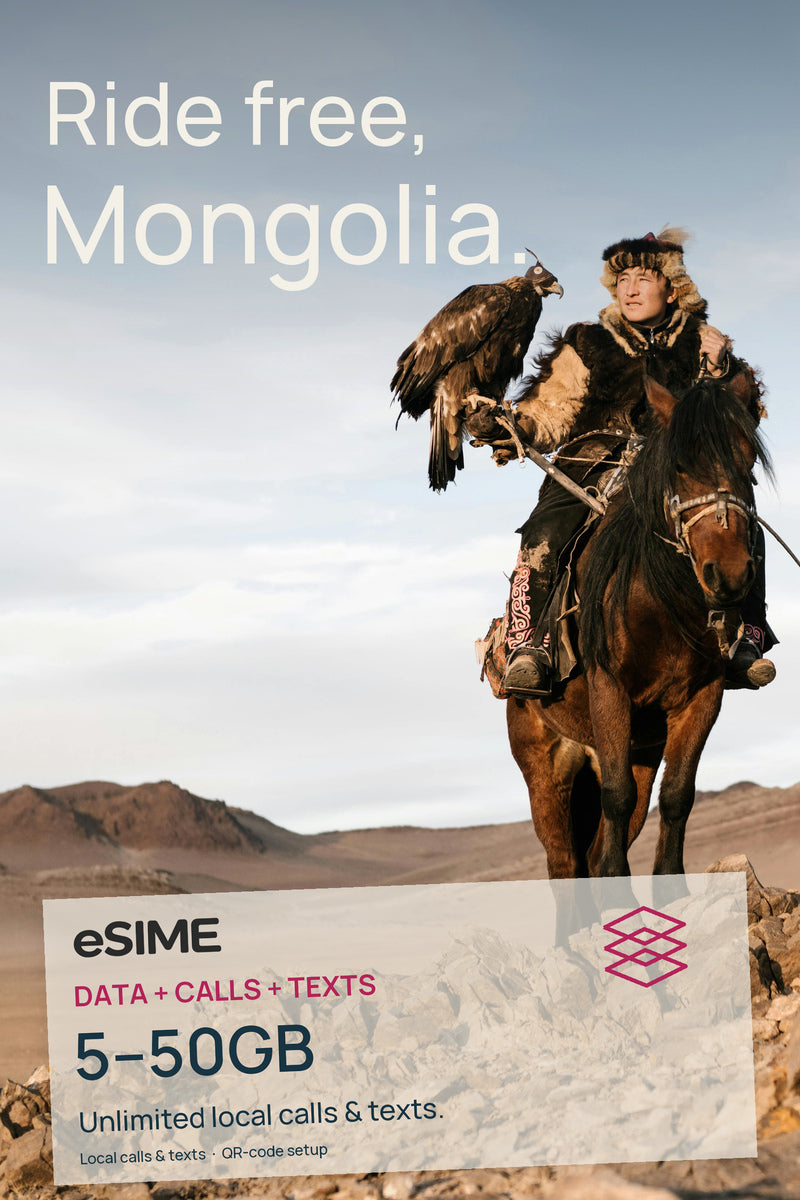 Best Mongolia eSIM Plans | Data + Unlimited Calls & SMS (3–30 Days)