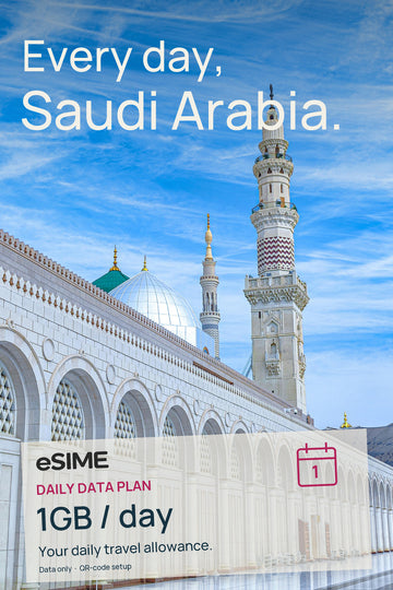 eSIM 1GB Data per Day in Saudi Arabia
