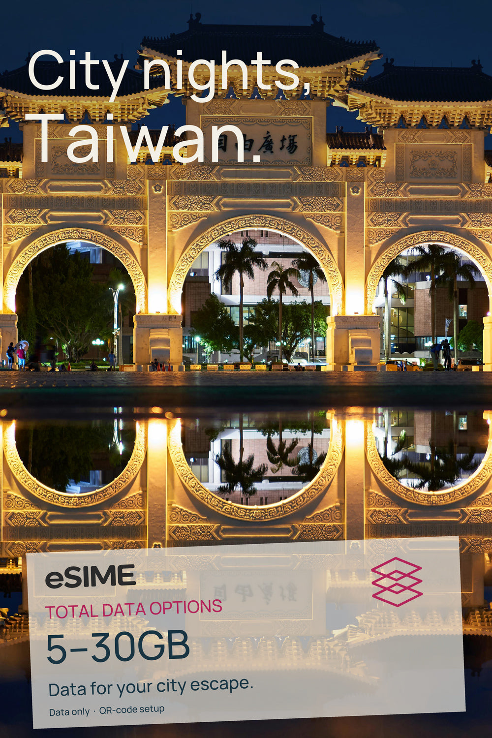 5GB/10GB/20GB/30GB/50GB Data eSIM in Taiwan