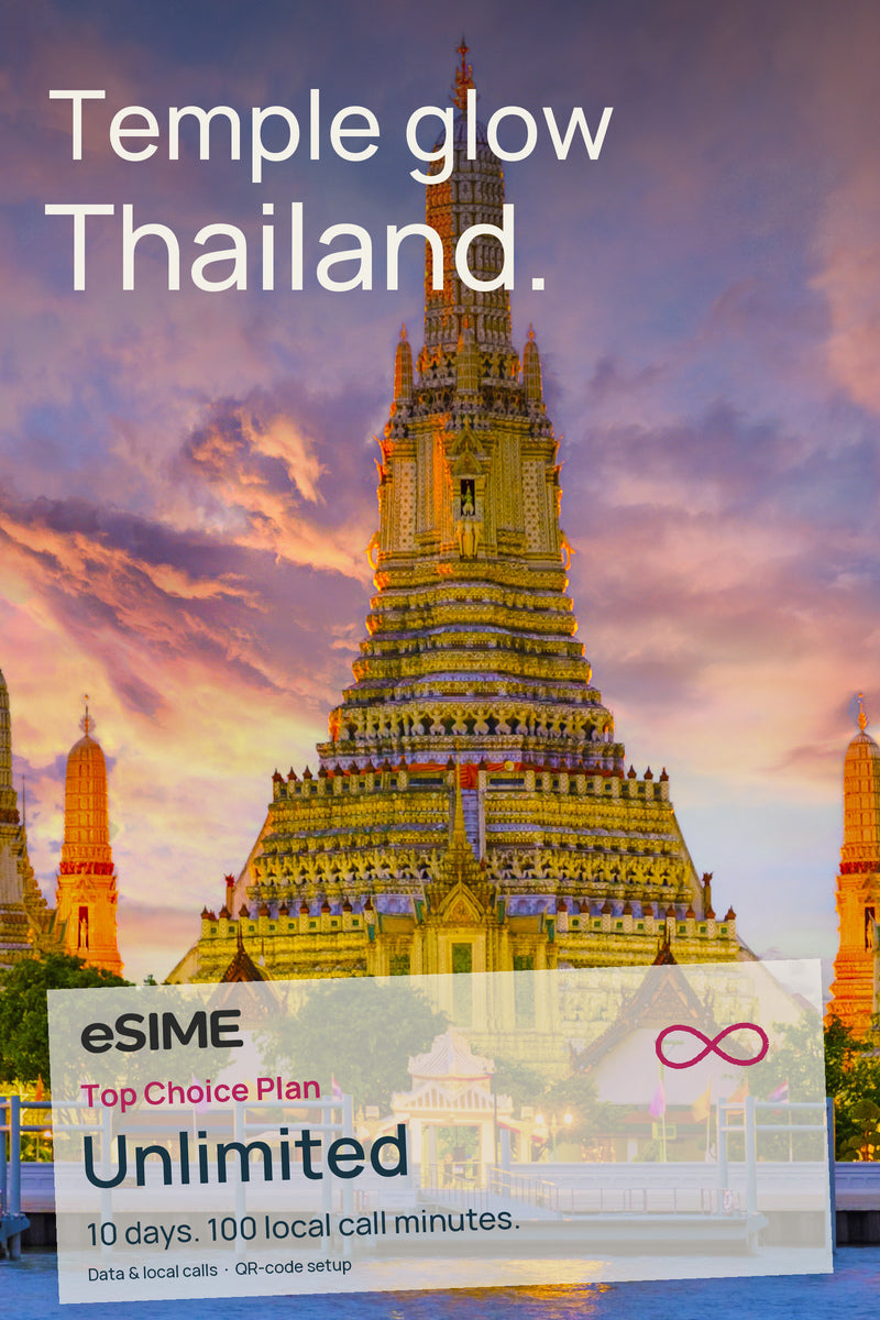 eSIM for Thailand 10-Day with Calls & Unlimited Data