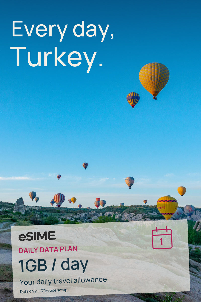 eSIM 1GB Data per Day in Turkey