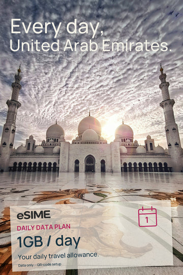 eSIM 1GB Data per Day in United Arab Emirates