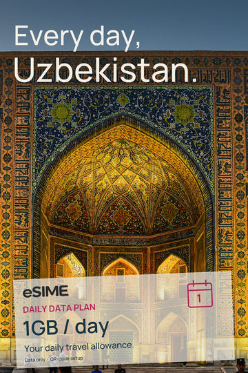 Prepaid eSIM Uzbekistan Daily 1GB High-Speed Data
